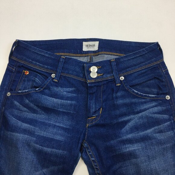 HUDSON Denim Curt Wash COLLIN Whiskers Distressing 5 Pocket Skinny Jeans - Picture 5 of 16